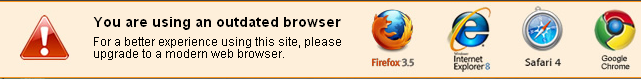 IE6 warning message, Glorious!!